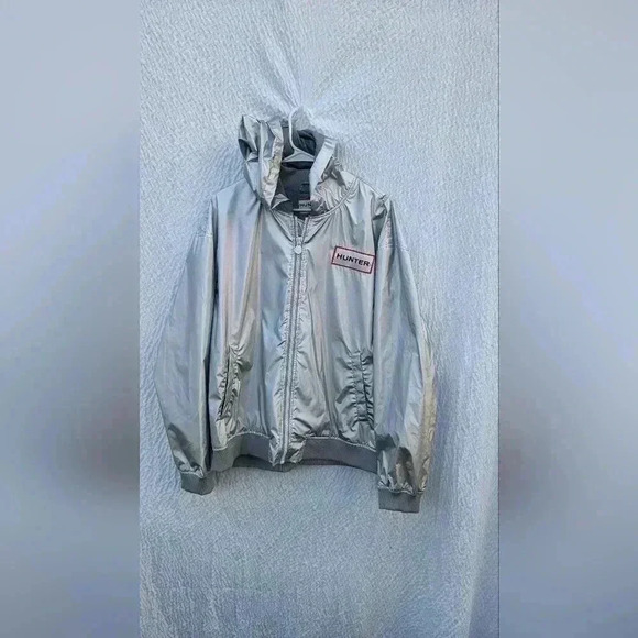 Hunter for Target Women's Sliver Full-Zip-Up Lightweight Hooded Rain Jacket XL - Picture 3 of 7